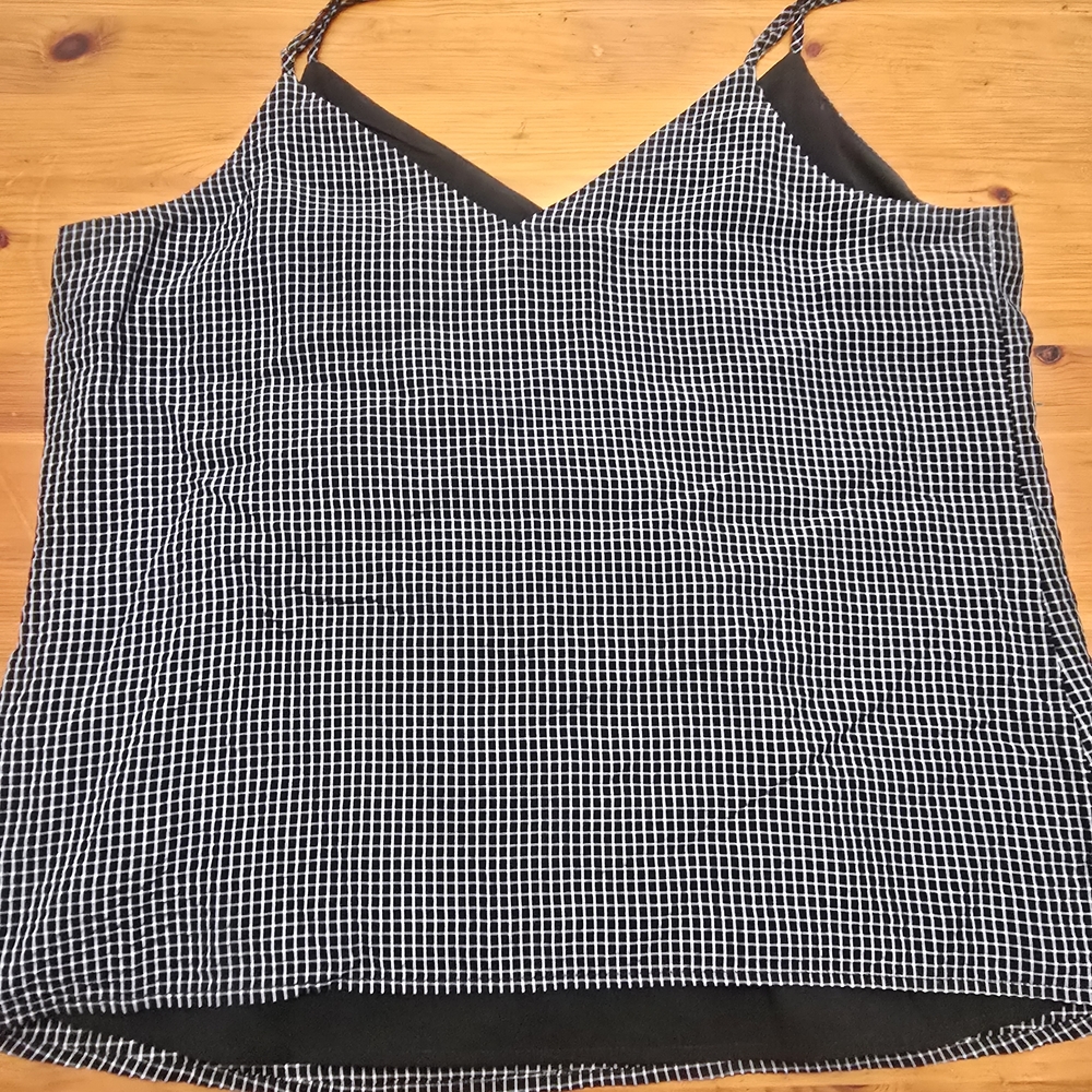 Banana Republic Black and White Checkered Camisole
